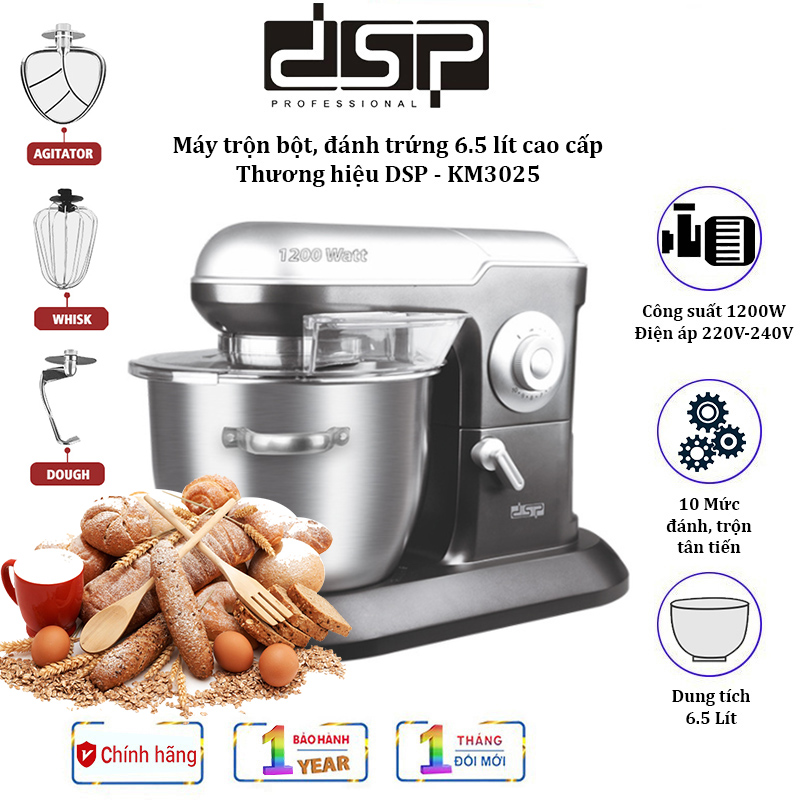 [12 months warranty] DSP km3025 premium 6.5 liter eggbeater with 10 different speed-authentic