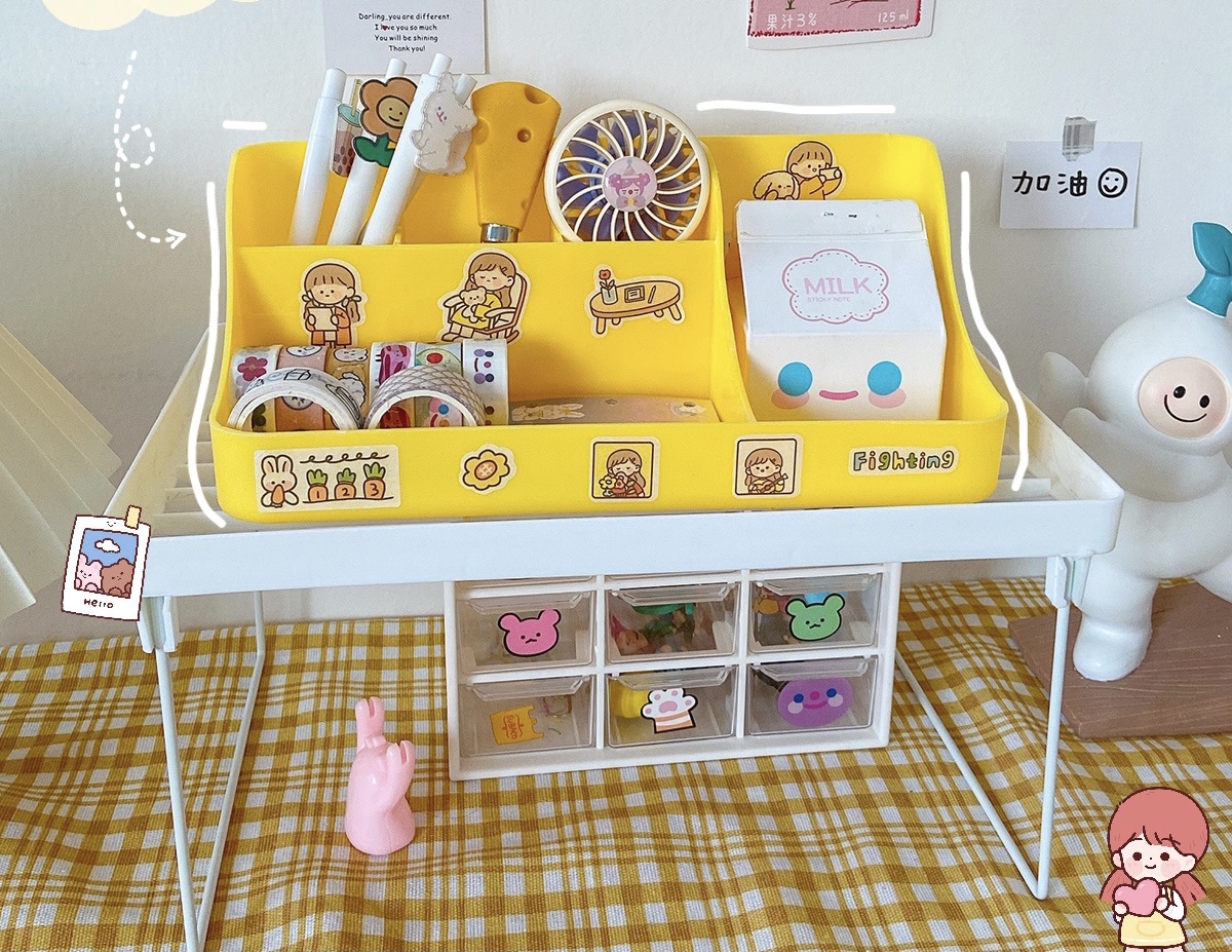 Hộp Đựng Đa Năng 2 Tầng (tặng kèm sticker dán) - Kệ mini