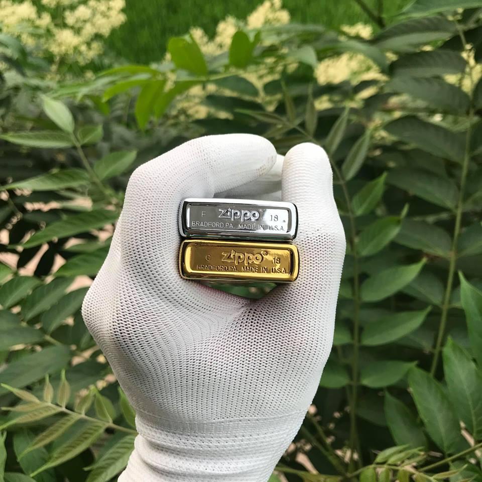 [HCM]Bật Lửa Zippo USA Khắc Logo Malboro - Tặng Xăng Đá