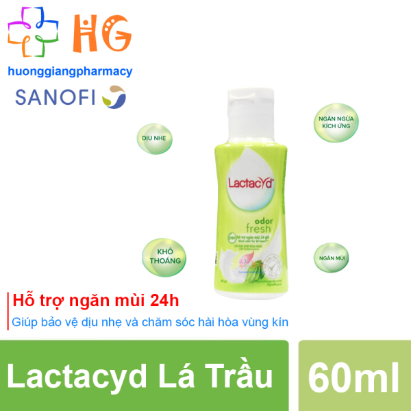 Dung dịch vệ sinh phụ nữ Lactacyd lá trầu (Chai 60ml) cao cấp
