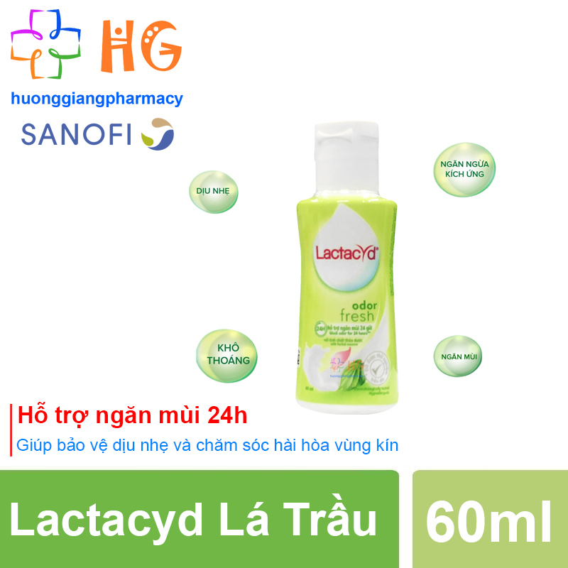 Dung dịch vệ sinh phụ nữ Lactacyd lá trầu (Chai 60ml) nhập khẩu