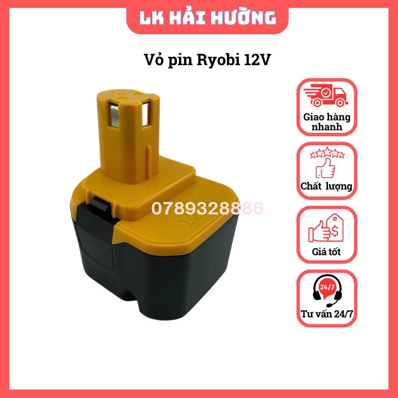 Vỏ pin Ryobi 12V, 6 cell Li-on 18650