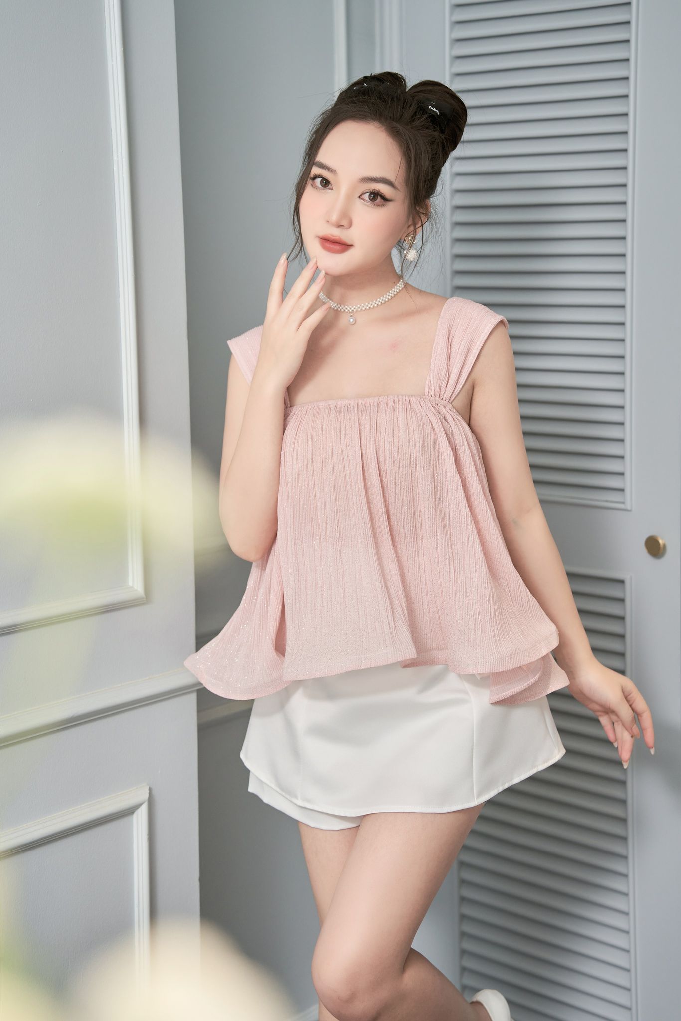 Áo hai dây họa tiết EDINI - A1370