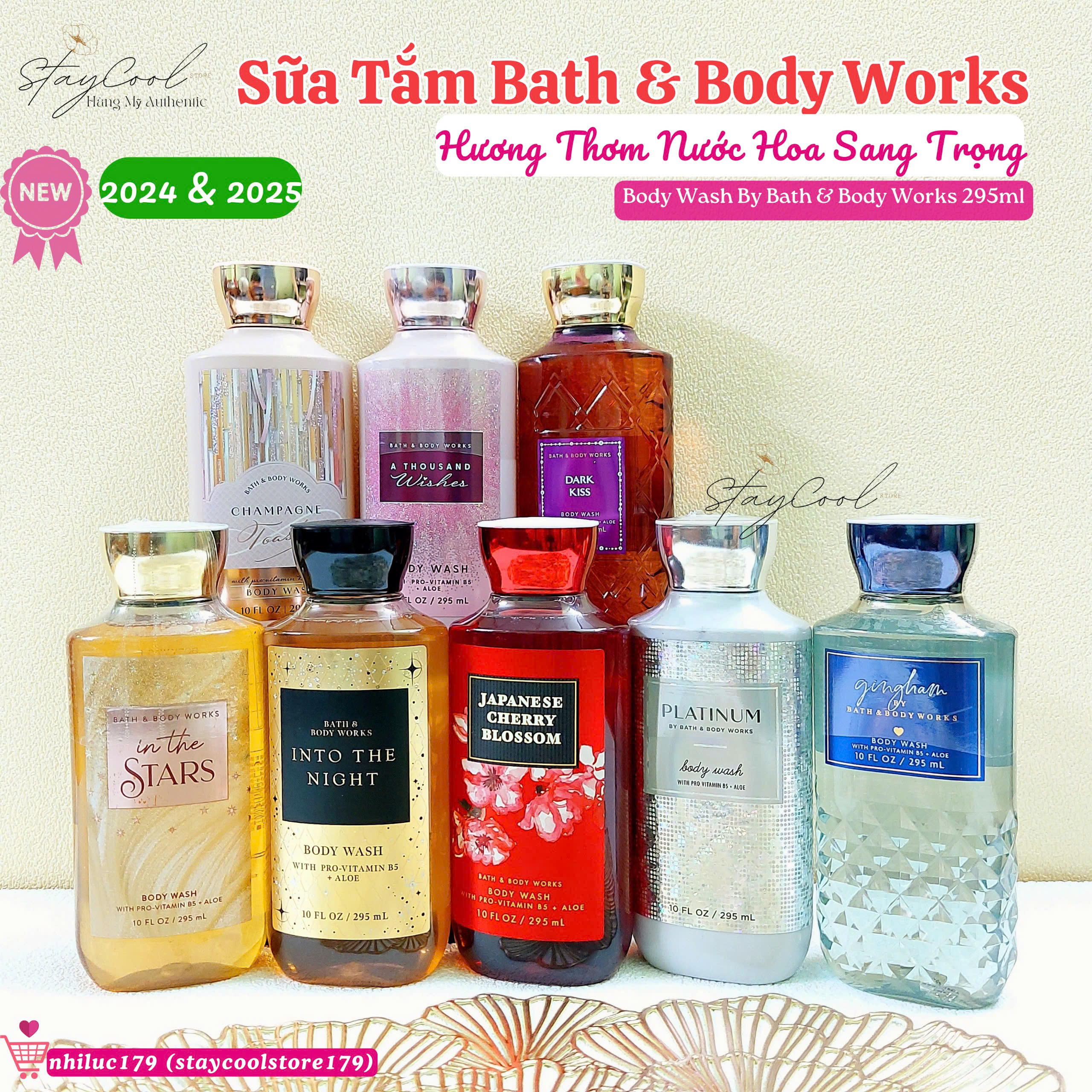 [Bill Mỹ- Link Tổng Đủ Mùi 1] Sữa tắm Bath & Body Works Body Wash 295ml