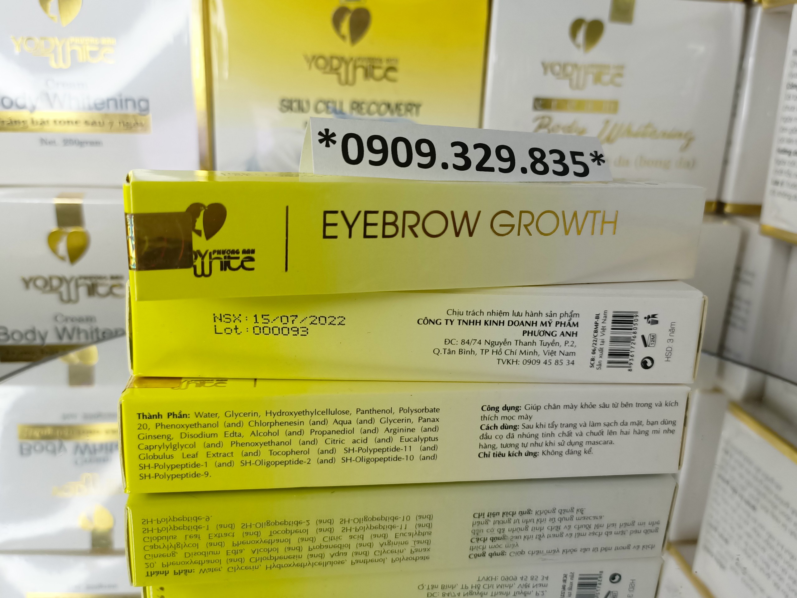 [Hàng chuẩn] Serum Dưỡng mày EyeBrow Growth Yody White Phương Anh