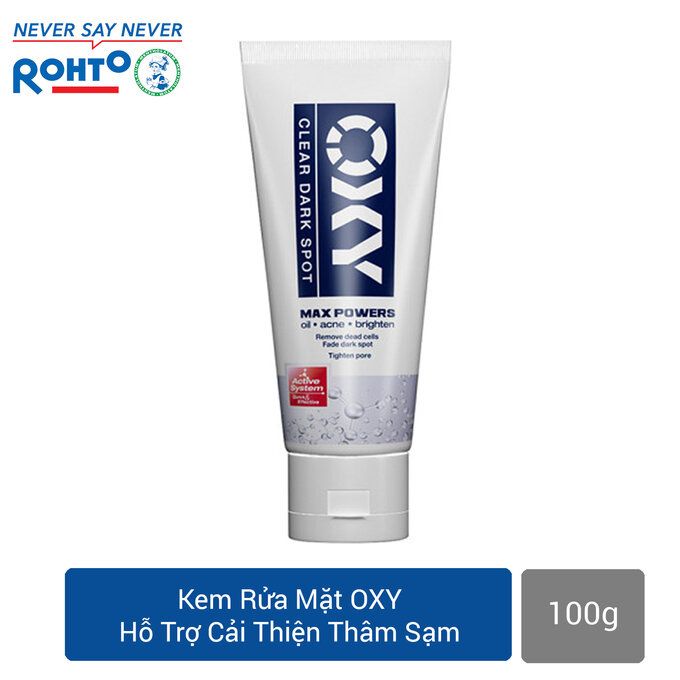 Sữa rửa mặt Oxy Clear Dark spot hết thâm mờ sạm 100 gr