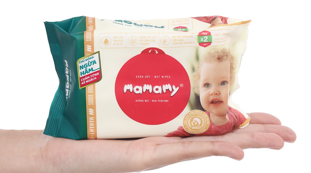 Khăn Ướt Mamamy Không Mùi (30 Tờ)