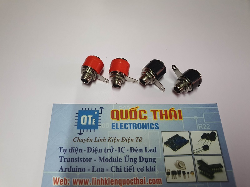Combo 2 cặp cọc loa nhỏ màu đỏ đen