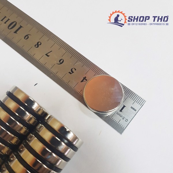 Nam Châm Tròn Phi 15X4Mm (Set 10 Viên)