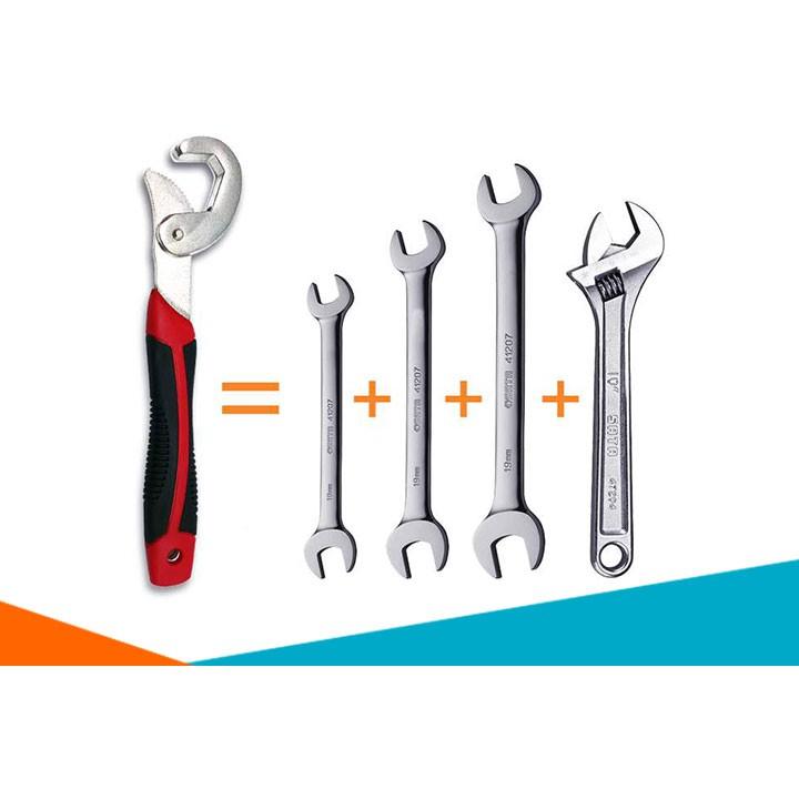 Bộ 2 Cờ Lê (Mỏ Lết) Đa Năng Cao Cấp 9-32mm Mở Mọi Loại Ốc