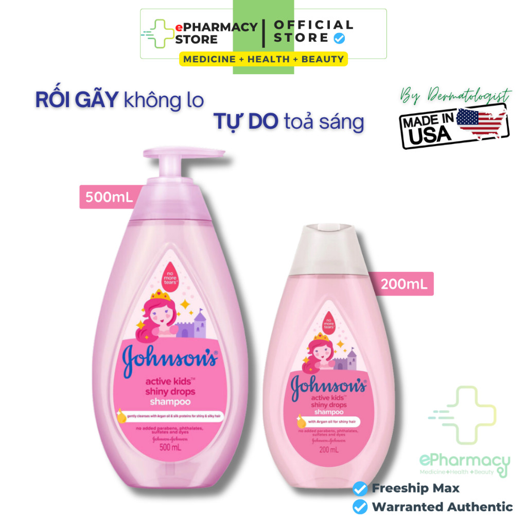 Dầu gội Johnson’s Baby Shampoo óng mượt, chắc khỏe, thơm mát cho bé