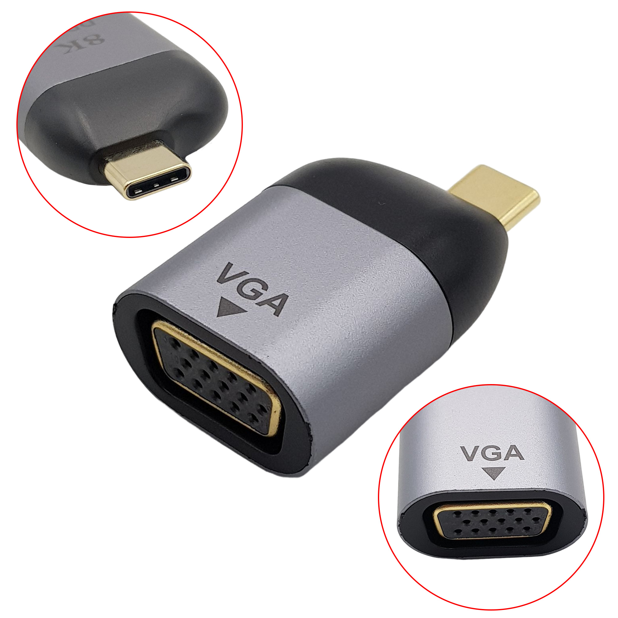 Đầu chuyển đổi type-c sang đầu hdmi, vga, displayport, mini displayport