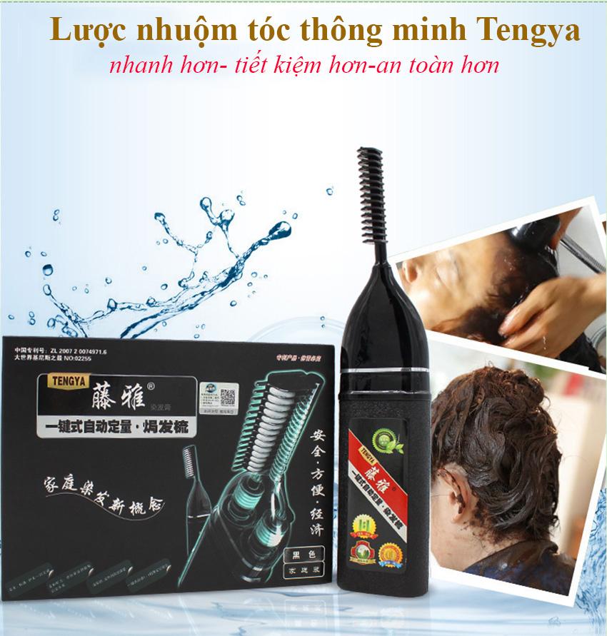 [Hcm]Lược Nhuộm Tóc Thông Minh Lược Nhuộm Thông Minh Tengya Công Nghệ Hàn Quốc 2020‎ Lược Nhuộm Tóc Thông Minh Tengya (Đen) Làm Từ Nguyên Liệu Thảo Dược An Toàn Không Độc Hại Sale 50%