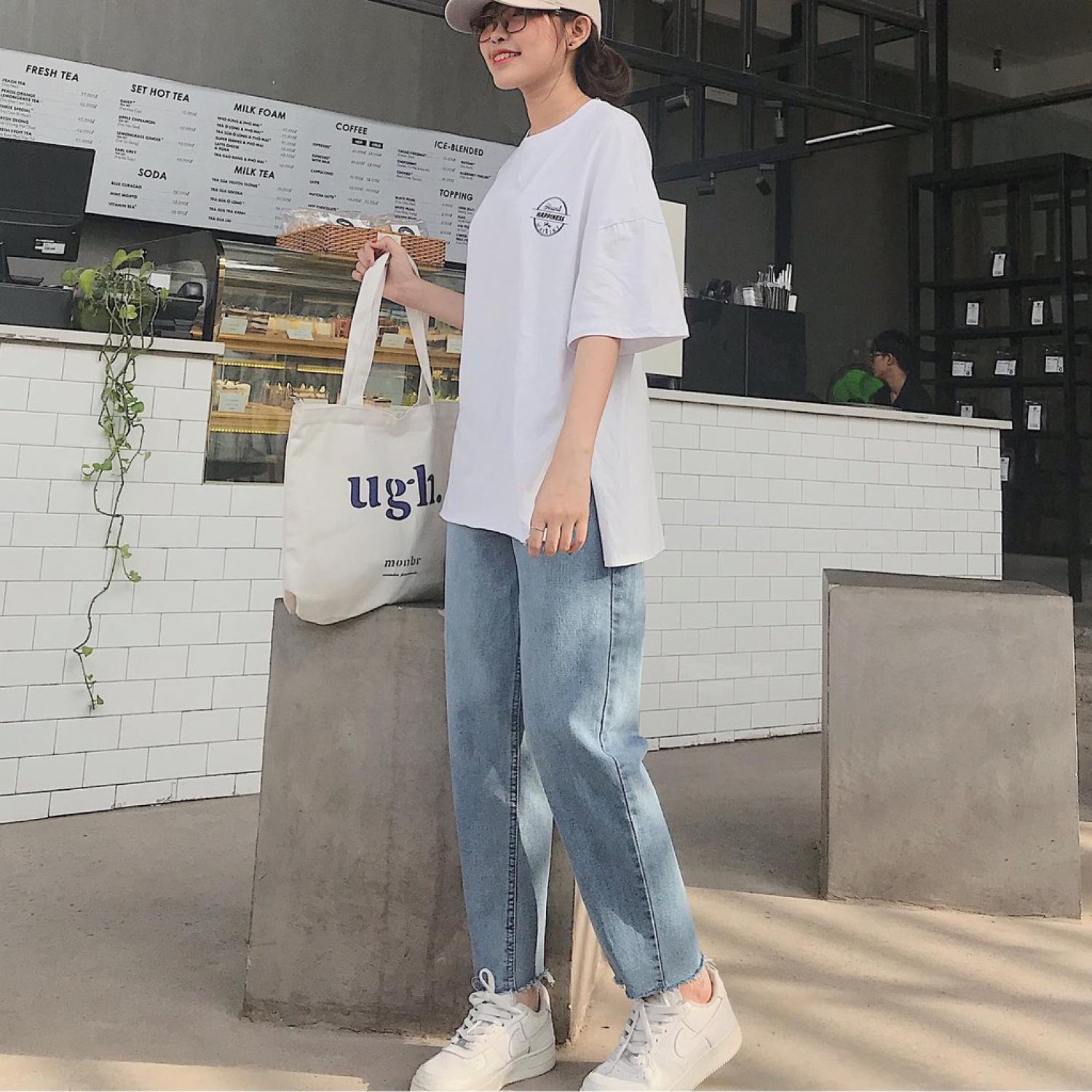 Quần jean baggy nữ ulzzangi Basic Simple