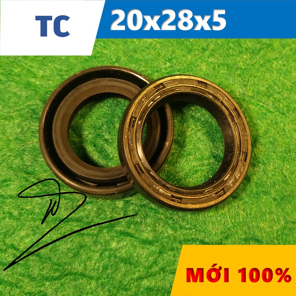 Phớt dầu TC 20x28x5   (Chắn dầu / lò xo / Phớt ben / Oil seal TC 20*28*5)