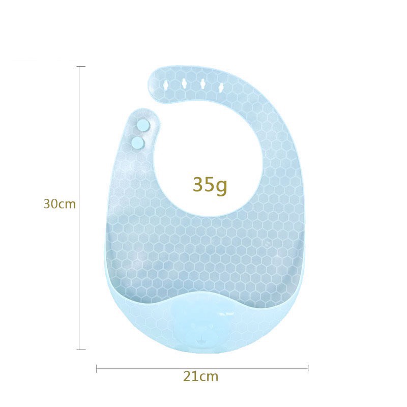Yếm máng ăn dặm silicon siêu mềm có hộp đựng