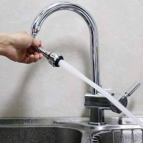 Đầu nối vòi rửa bát tăng áp Tubo Flex xoay 360 độ