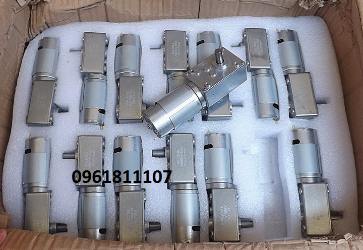 Motor giảm tốc 12v 27 vòng trục 8mm