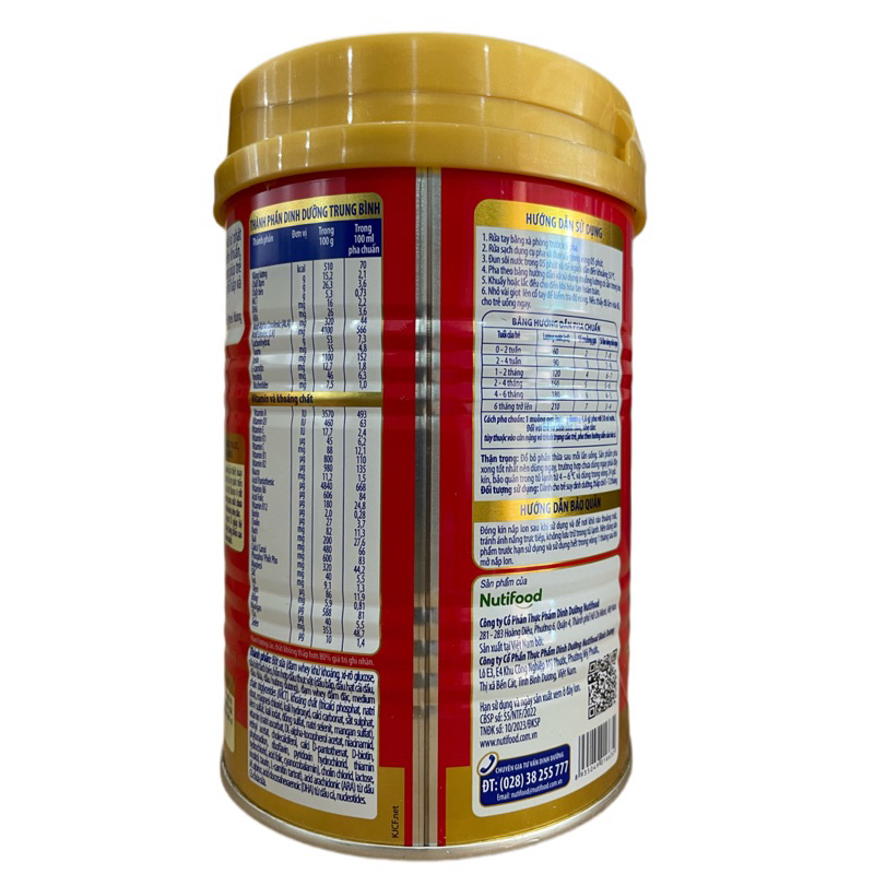Sữa bột Nutifood Growplus + Suy dinh dưỡng cho trẻ dưới 1 tuổi Lon 350g_780g