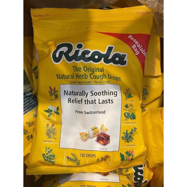Kẹo ricola mật ong 130viên của mỹ