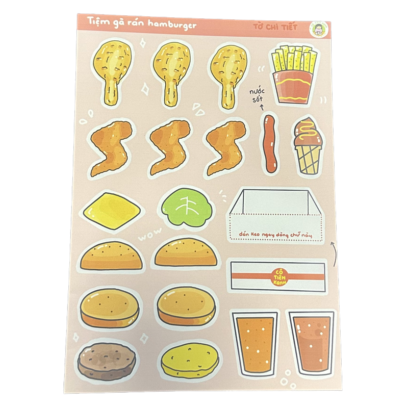 Bộ Tranh Tương Tác Cô Tiên Xanh - Cửa Tiệm Gà Rán - MixASale