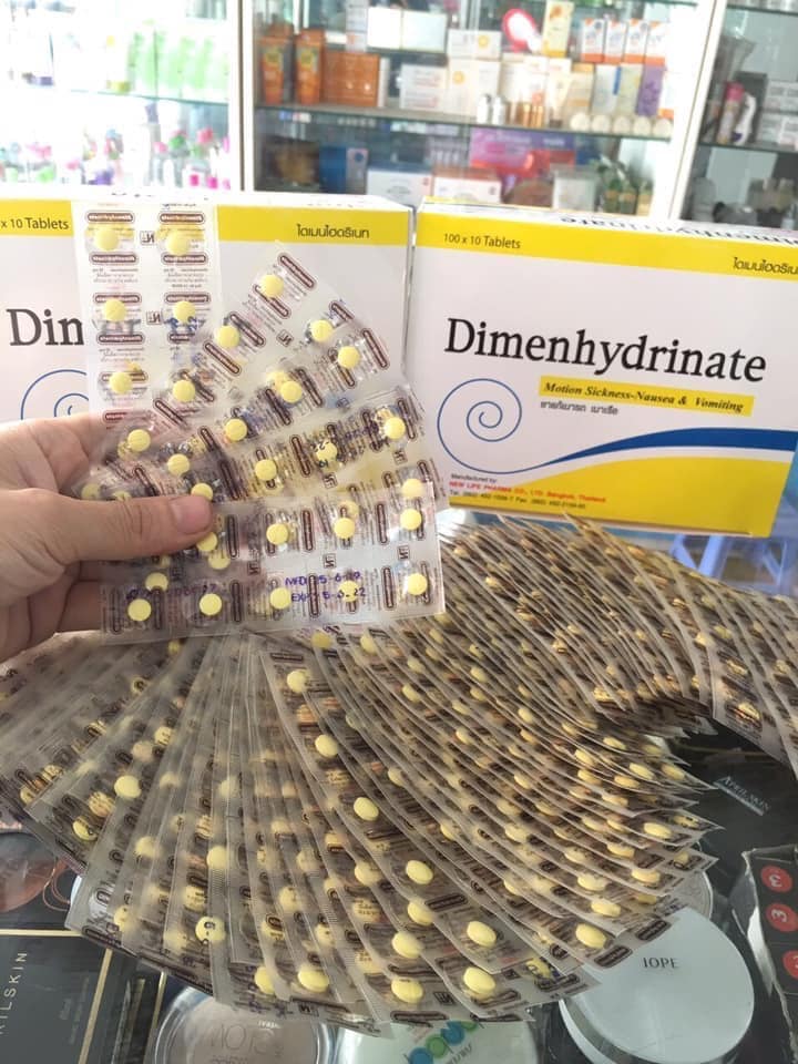 1 vỉ say tàu, xe thái lan