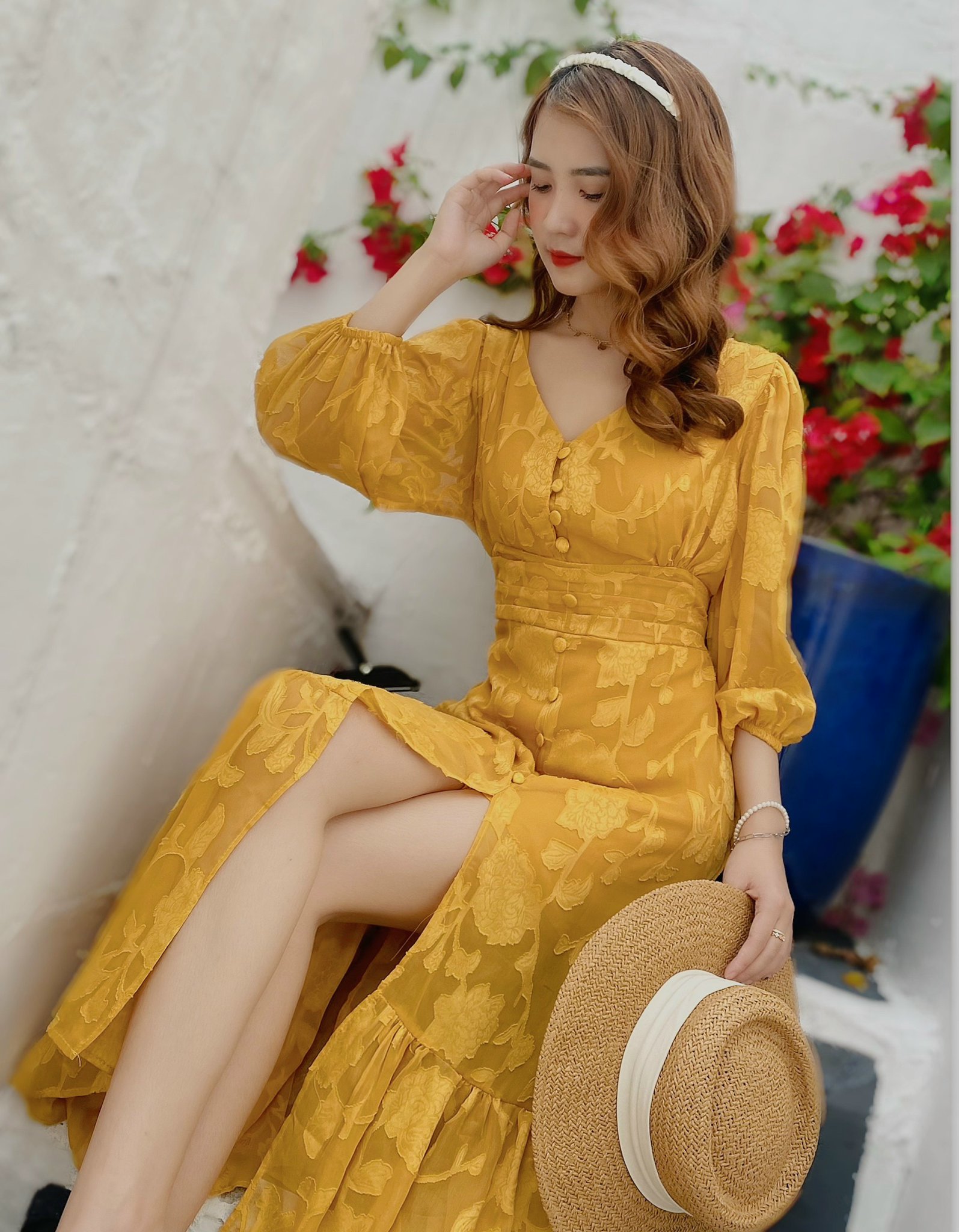 [HCM]Đầm maxi đi tiệc kiểu dáng đuôi cá xòe -MiniMiu