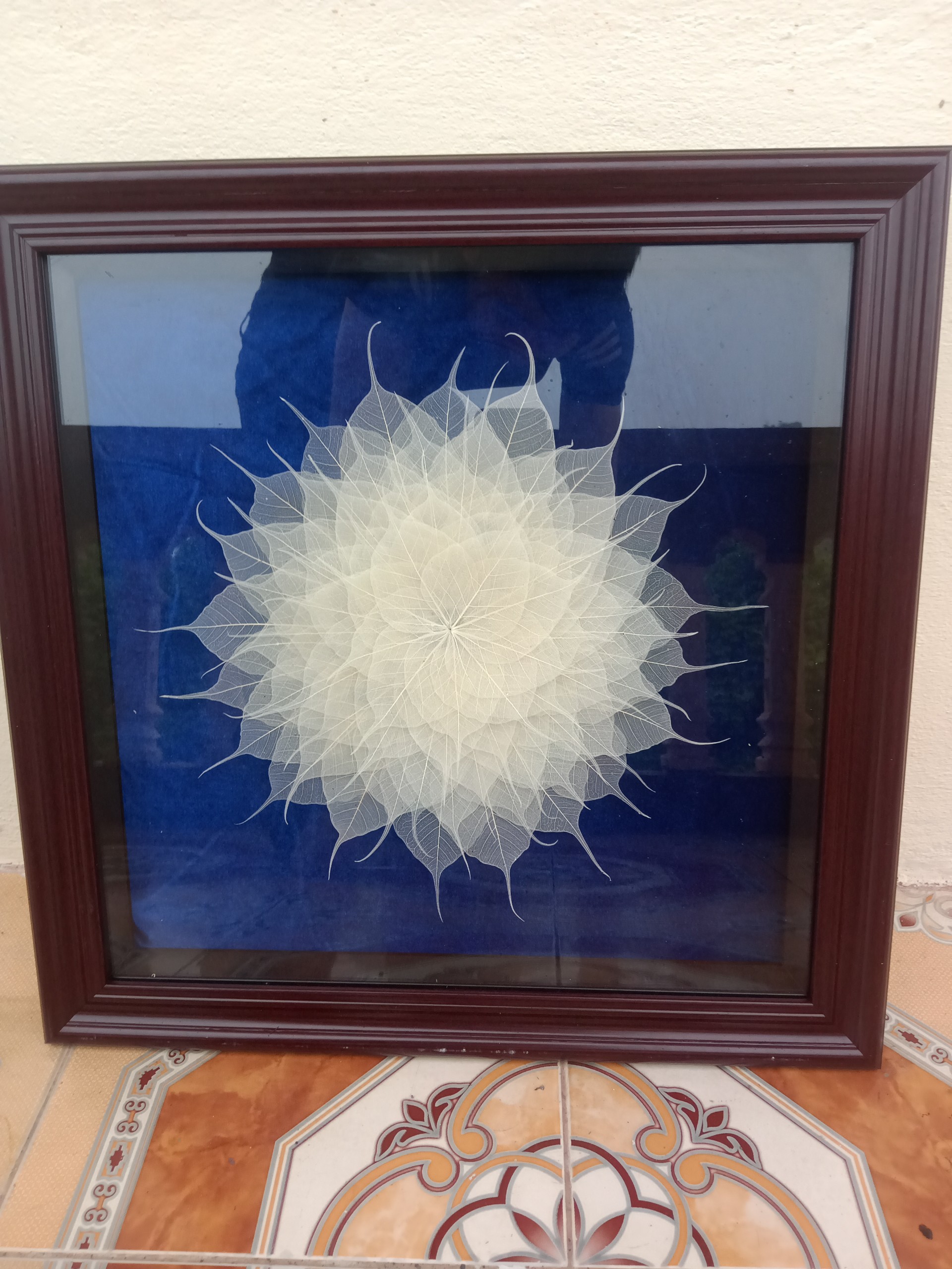 Tranh xếp lá bồ đề kt 50x50cm