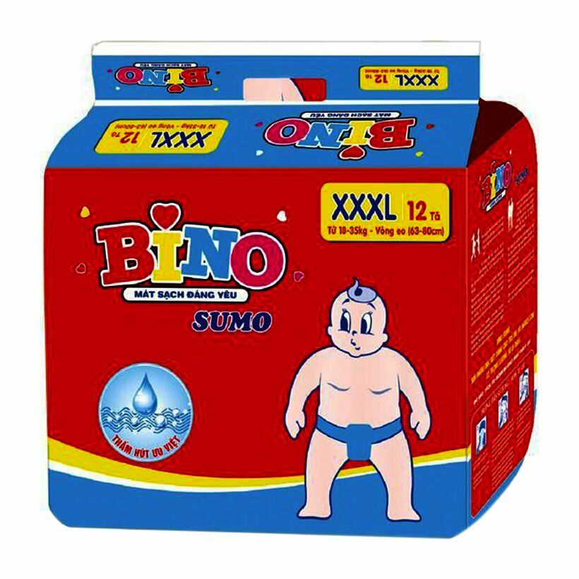 Tã dán bino sumo XXXL 12 miếng ( 18-35kg )