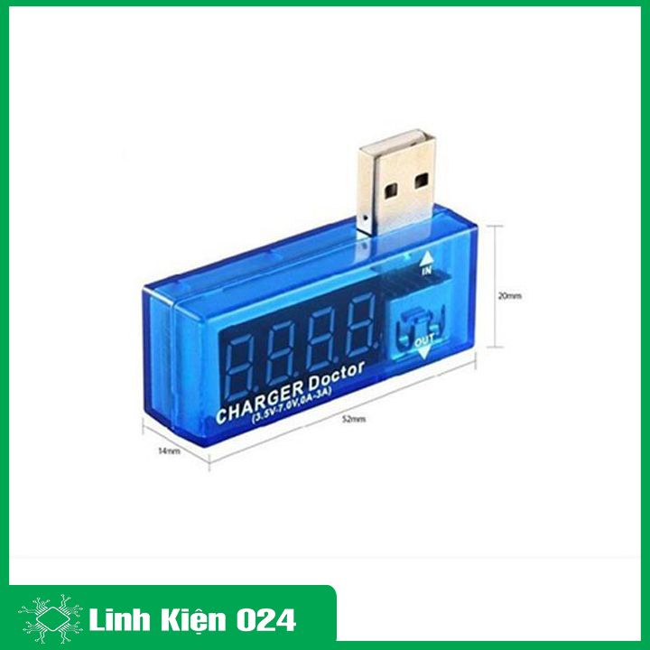 (XẢ HÀNG) Mạch test điện thoại, sạc dự phòng - USB đo dòng đo áp V1