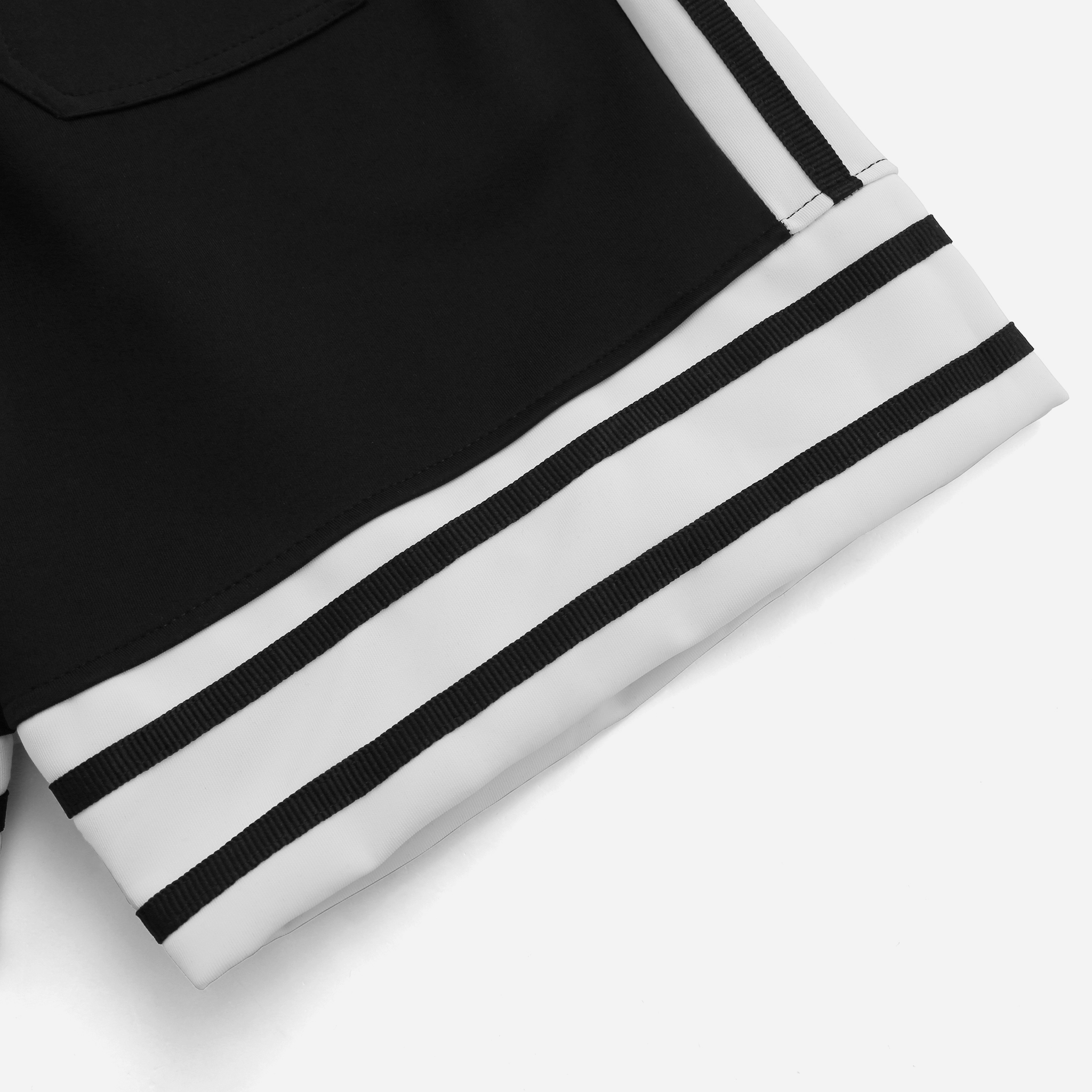 Quần short 2 sọc unisex nam nữ thể thao vải poly 2 da 4 chiều BeWay