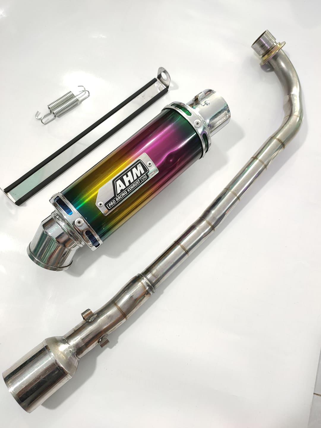 Pô AHM full cổ cho Wave , Dream , Cub , Sirius ,.. đủ màu có tiêu giảm thanh