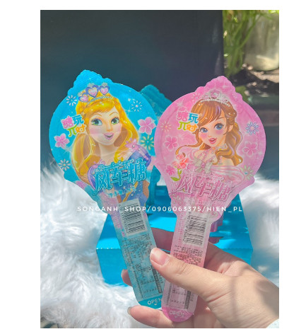 1 chiếc kẹo mút chong chóng công chúa quay vòng được size lớn 20cm