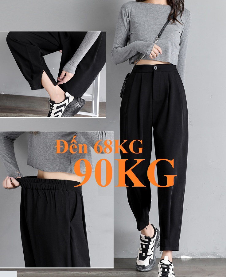 QUẦN BAGGY DÁNG THỤNG XẾP LY GẤU KHÓA GẤU LƯNG THUN PHÍA SAU CÓ BIG SIZE 90KG Phom Rộng nên Quý Khách vui lòng đọc kỹ Bảng Size