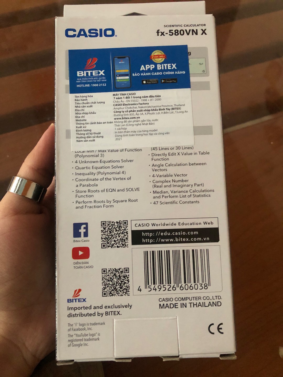 [HCM]MÁY TÍNH Casio FX 580VNX (Bảo Hành 07Năm) Casio 580VN X