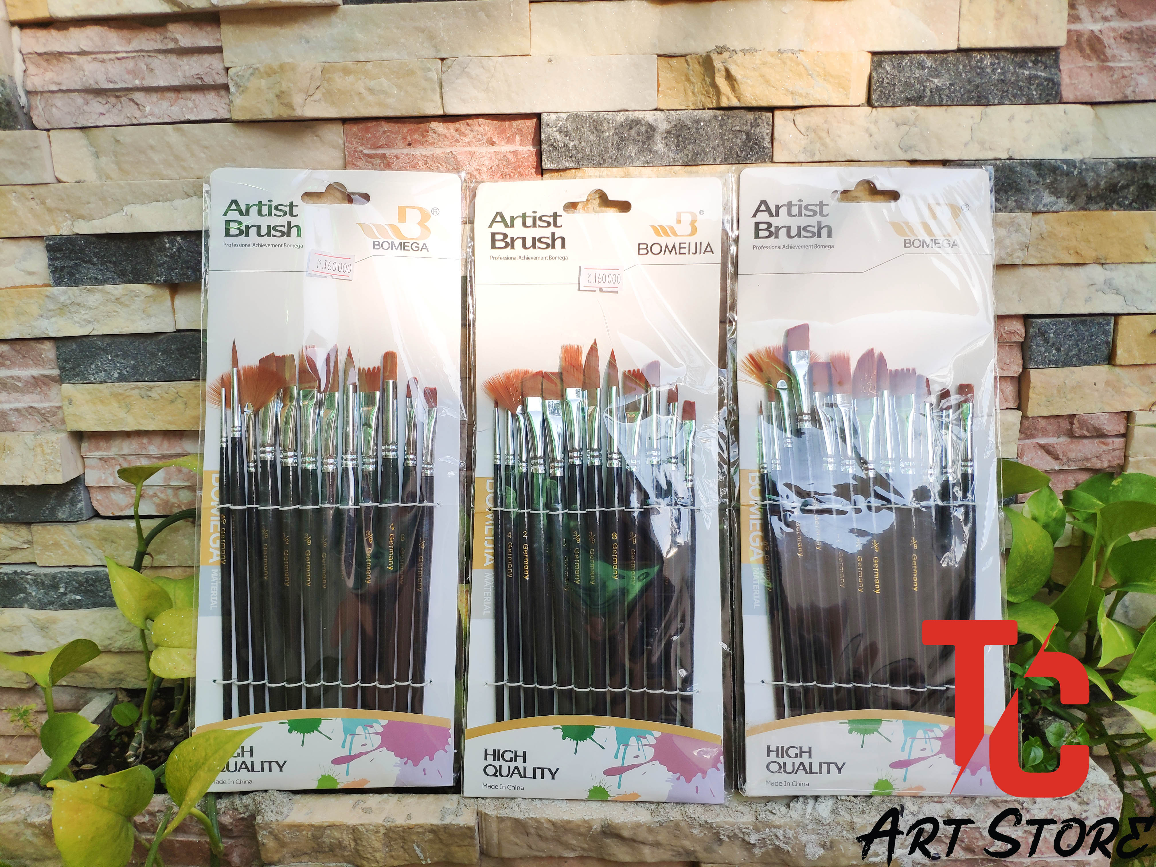 [TC Art Store] Bộ Cọ Bomega Nhiều Đầu (12 Cây)