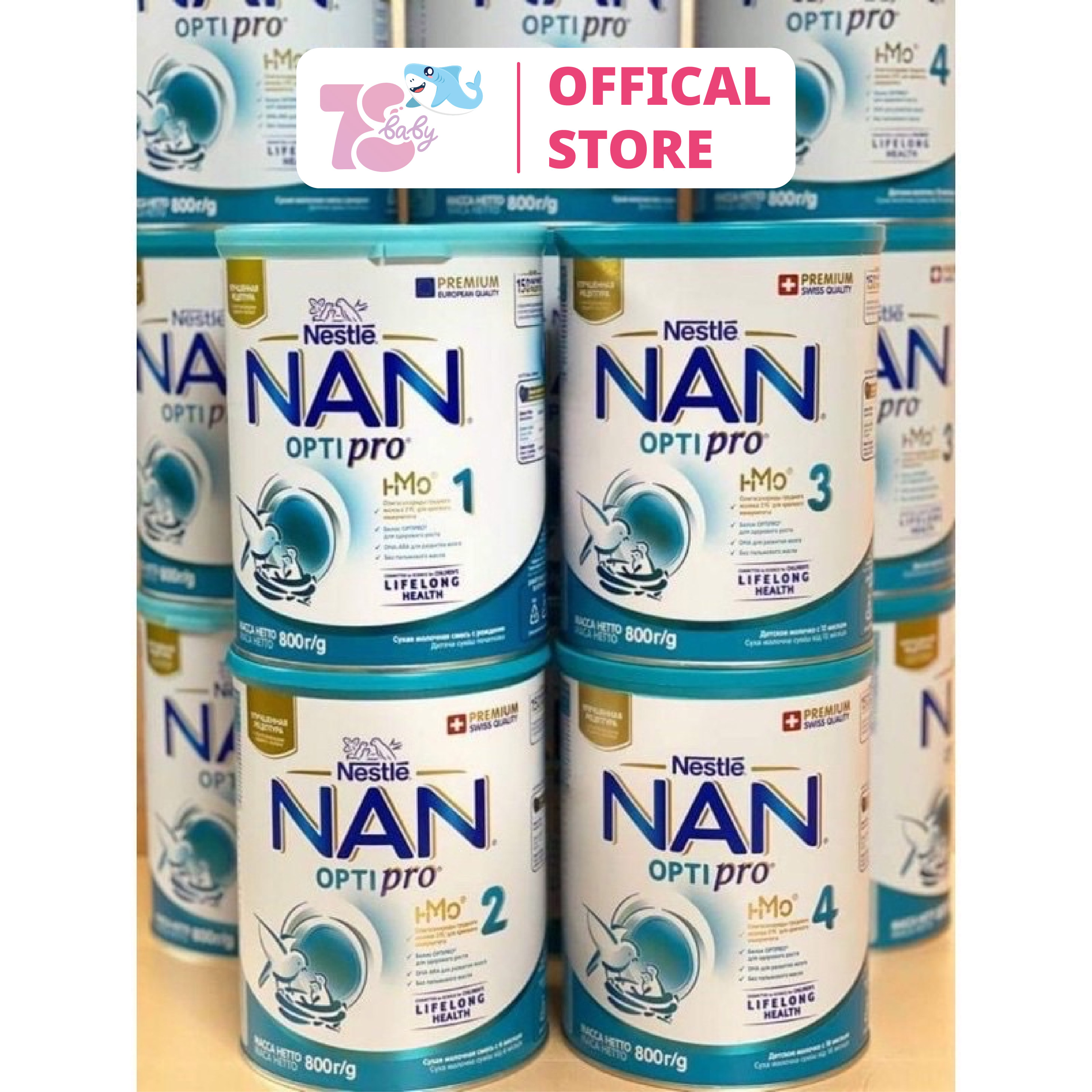 SỮA BỘT NAN NGA ĐỦ SỐ 1,2,3,4 800G