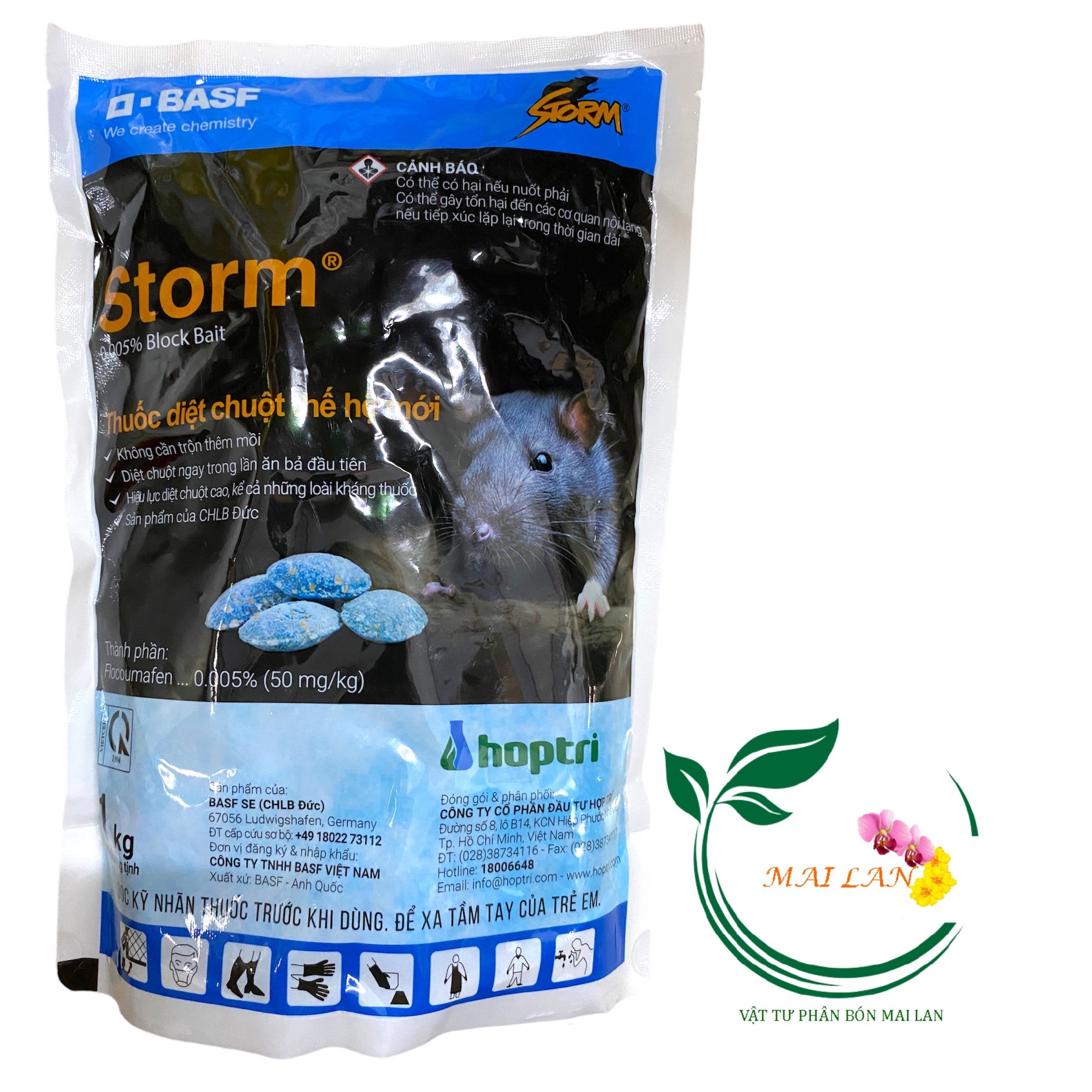 Storm 0.005% block bait - diệt chuột thế hệ mới - #138b# 1kg