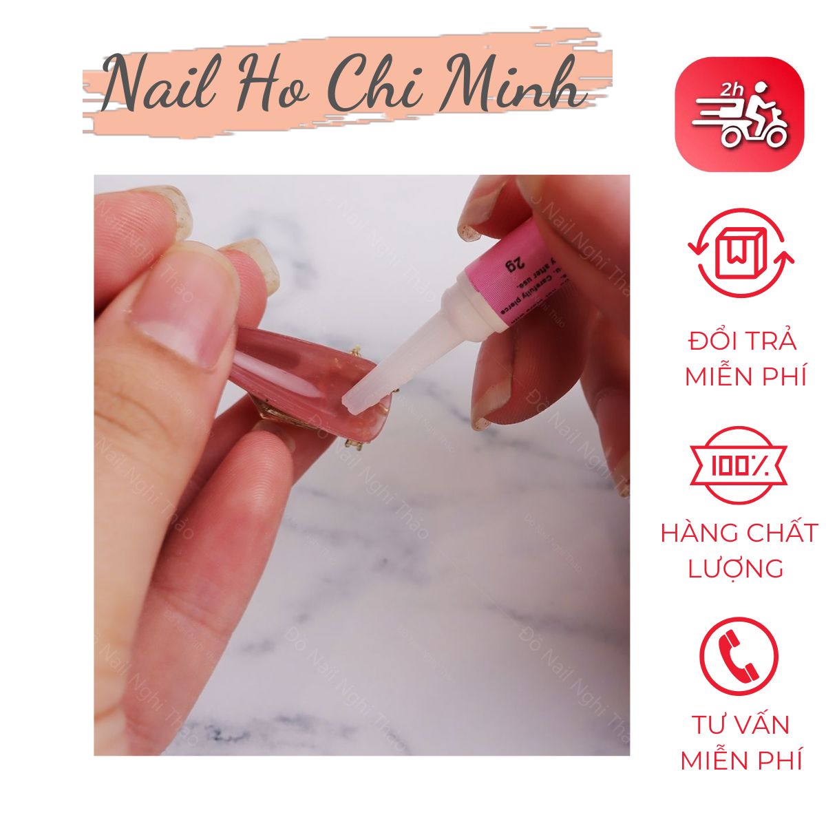 [HCM]Set 10 Keo Dán Móng Mini - Keo Nail Box 2g