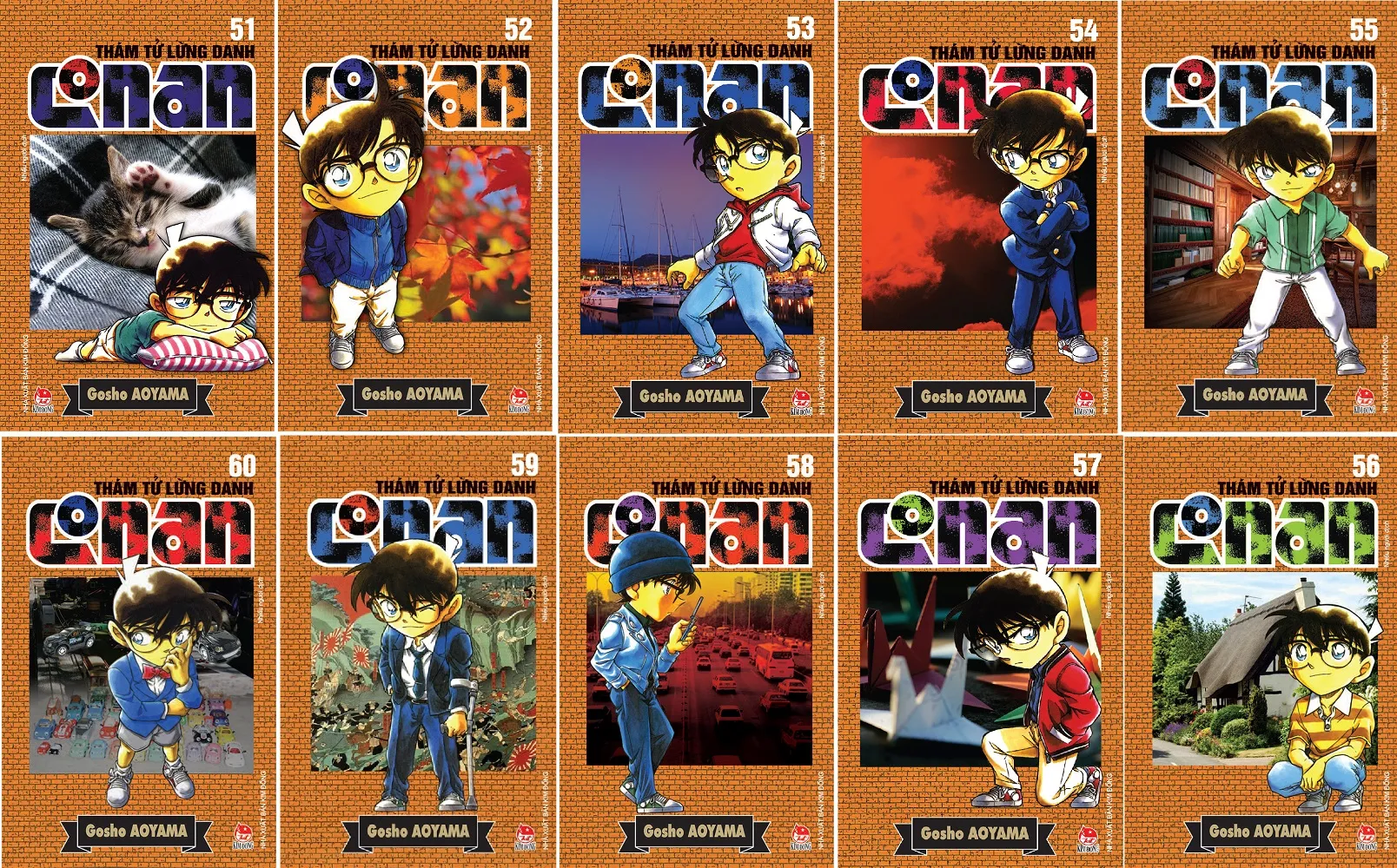 Sách - Combo Thám tử lừng danh Conan - 10 quyển (từ tập 51 đến tập 60)