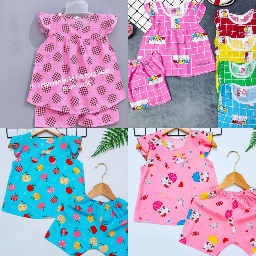 [HCM]Bộ quần áo Cánh Tiên vải Tole lanh  MÁT MẺ THẤM HÚT màu mẫu đẹp (giá 1 bộ)