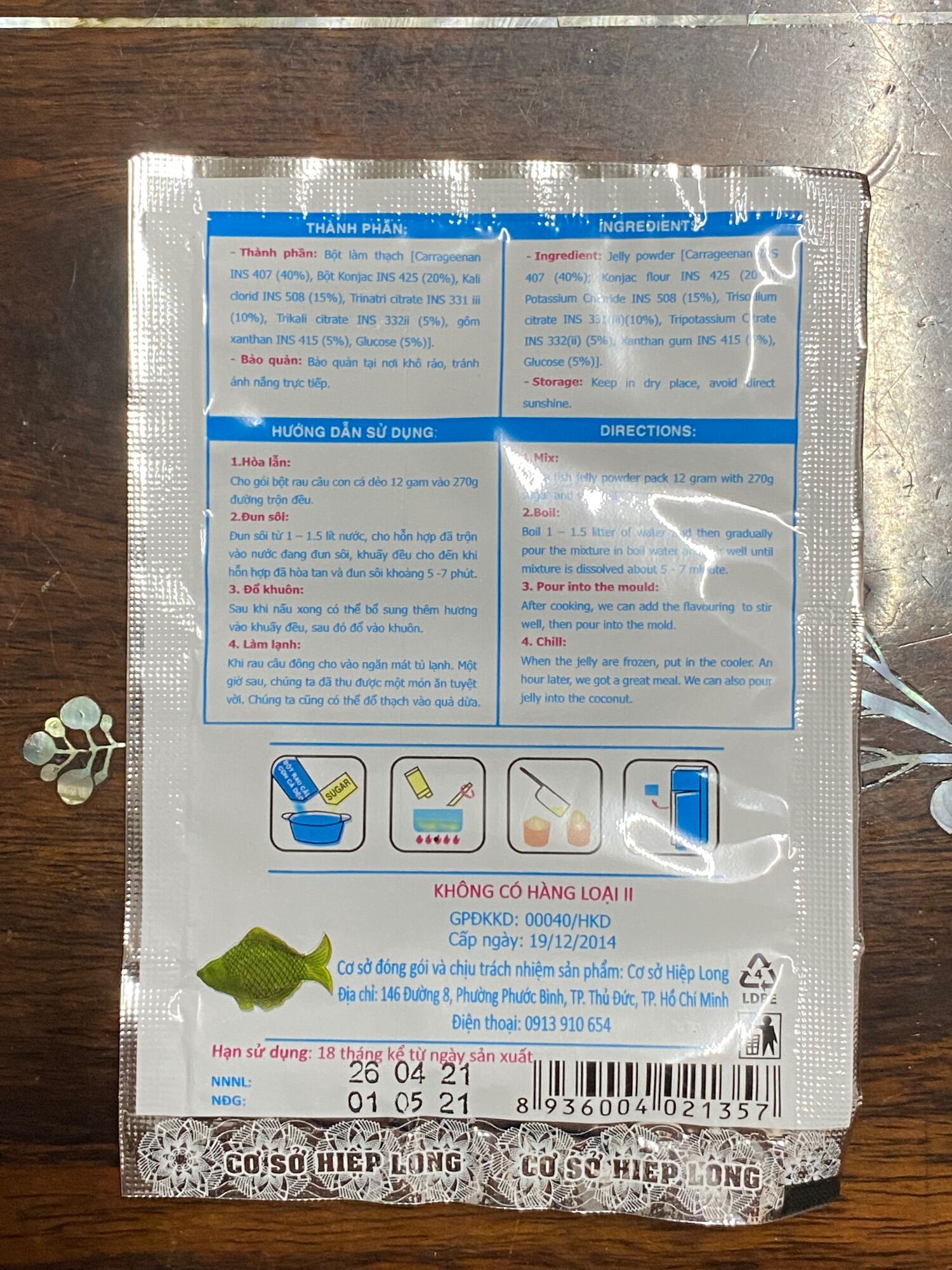 Bột Rau Câu Cá Dẻo (12g)