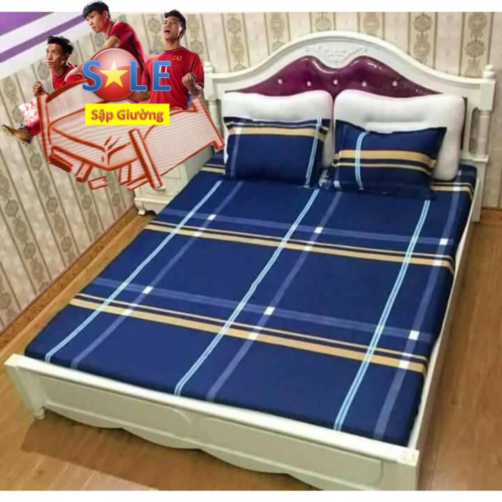 Bộ ga chun và 2 áo gối mỏng dành cho mùa hè ( Phù Hợp Nệm 1m8x2m) (revatot)