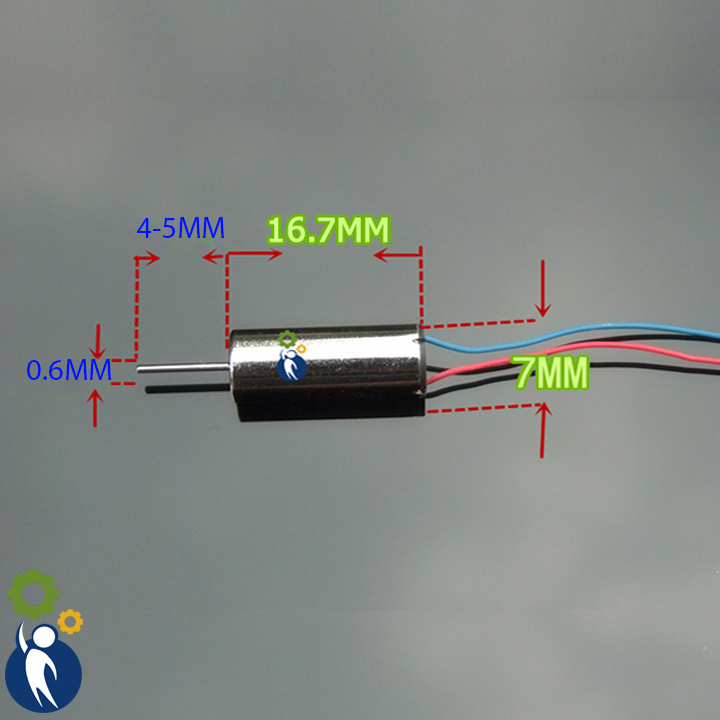 Motor coreless 716, điện áp hoạt động 3.7v