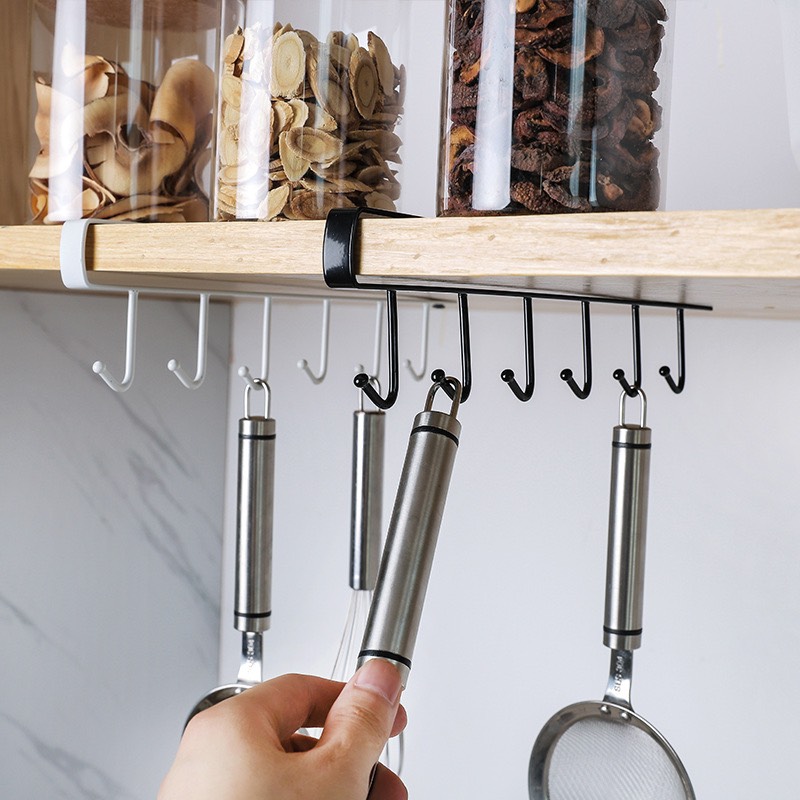Móc sắt treo đồ dùng nhà bếp có 6 móc treo