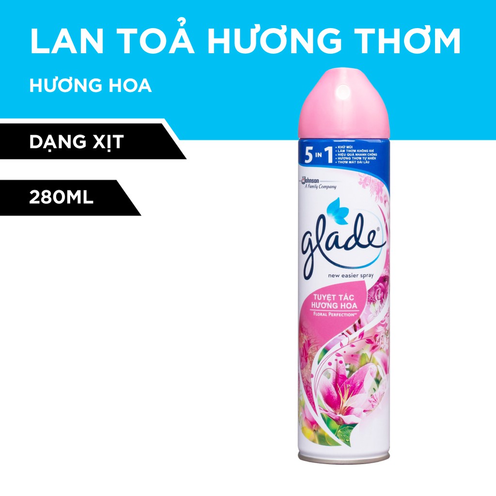 Xịt phòng Glade 280ml (Chính hãng - Nhiều mùi hương)