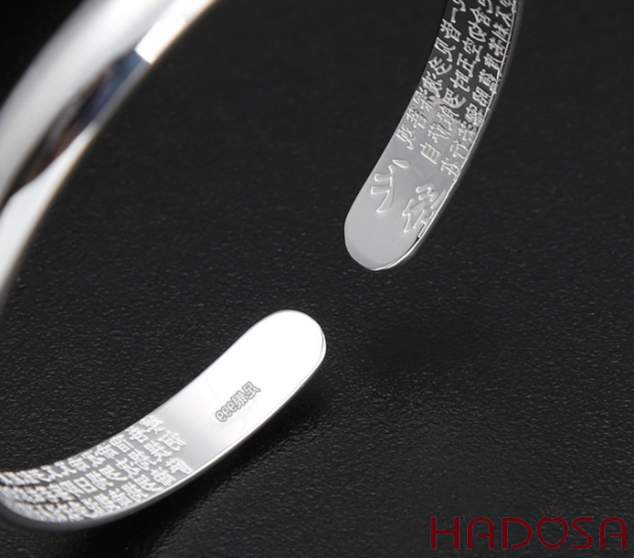 [HCMC] 55x7mm plain silver bracelet