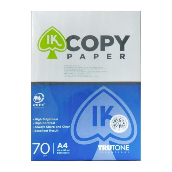 Giấy ik copy a4 định lượng 70/80gsm