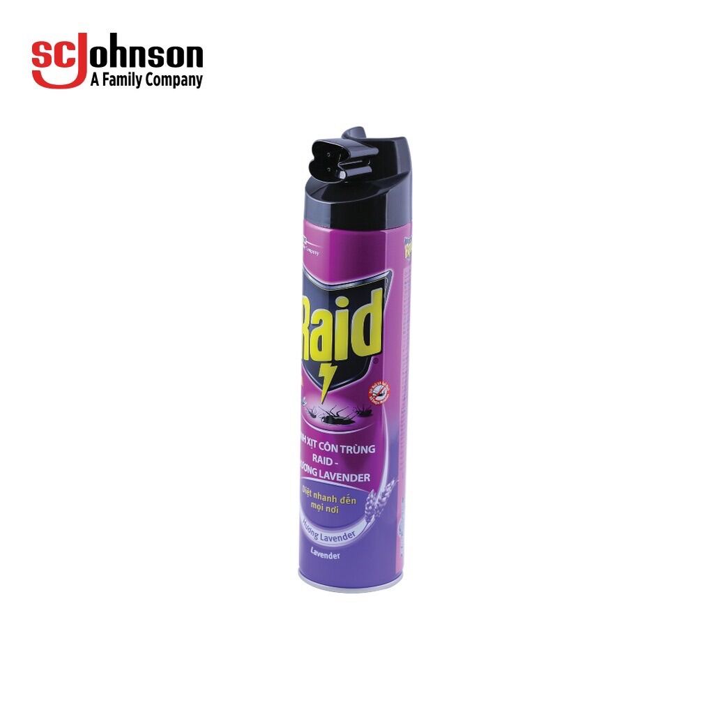 RAID Bình xịt côn trùng Hương Lavender, Chanh 600ml
