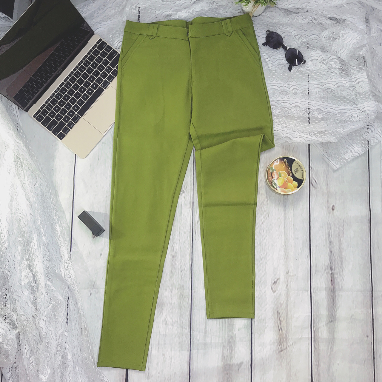 [HCM]Quần cotton dây kéo dài size trung hot